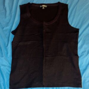 Black Tank Top Ralph Lauren mesh collar